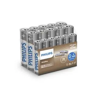 Philips batéria AAA &amp; AA Entry Alkaline - 10 &amp; 6ks