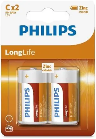 Philips R14L2B/10 batéria C Long Life - 2ks