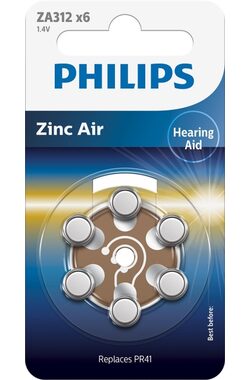 Philips batéria ZA312 Zinc Air - 6ks