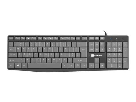 Natec Nautilus čierno-šedá / drôtová klávesnica / US / USB / 1.8 m
