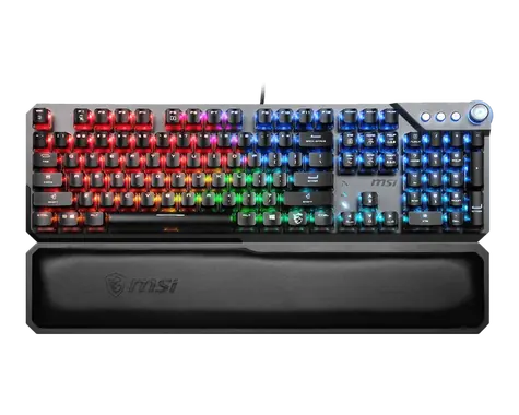 MSI Vigor GK71 Sonic šedá / Herná klávesnica / drôtová / mechanická / MSI Sonic Red / USB / RGB / CZ+SK Layout