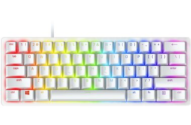 Razer Huntsman Mini - Mercury Ed. Red Switch US biela / Herná klávesnica / mechanická / drôtová / spínače Razer Optical