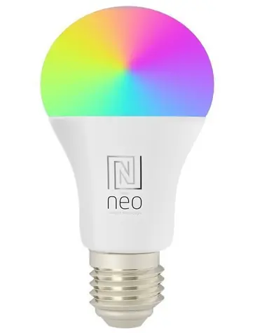 IMMAX NEO SMART LED žiarovka E27 11W RGB+CCT farebná a biela / stmievateľná / Zigbee &amp; TUYA