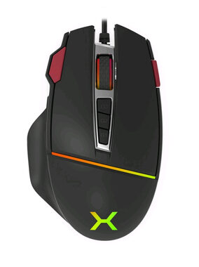 KRUX Fuze PRO čierna / herná myš / 11 tlačidiel / optická / 12 000 DPI / USB / RGB / 1.8m