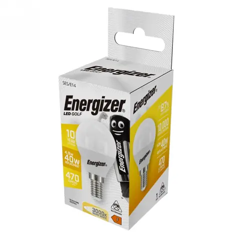 Energizer S17523 LED Globe žiarovka 4.9W / Pätica E14 / 3000K / 470lm