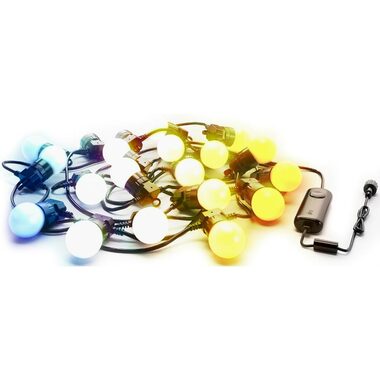 Twinkly Festoon SMART LED 10 m čierna / Svetelná reťaz / 20x LED žiaroviek / dĺžka 10 m / BT / Wi-Fi