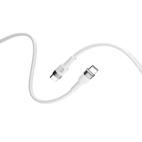 Forever Flexible kábel USB-C (M) - USB-C (M) 1 m biela / 60W