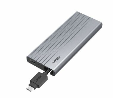 Lexar M.2 Box na SSD so vstavaným káblom / M.2 2280 / USB3.2 Gen2 / Prenosová rýchlosť až 10Gbps