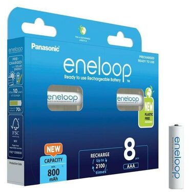 Panasonic Eneloop Nabíjacie batérie AAA 800 mAh 8 ks / Ni-MH / blister