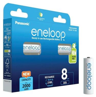 Panasonic Eneloop Nabíjacie batérie AA 2000 mAh 4ks + AAA 800mAh 4ks / Ni-MH / blister