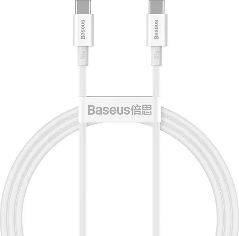 Baseus CATYS-B02 Kábel USB-C (M) - USB-C (M) 1 m biela / 100W