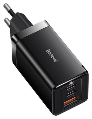 Baseus CCGP120201 GaN5 Pro Rýchlonabíjací adaptér čierna / 2x USB-C / USB / 65W