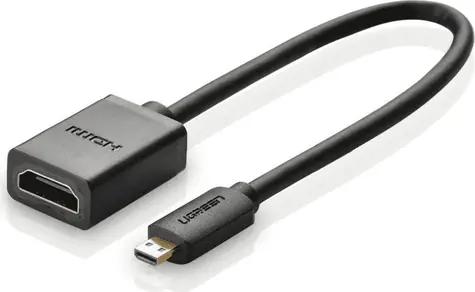 Ugreen 20134 Redukcia Micro HDMI(M) - HDMI(F) 20cm čierna