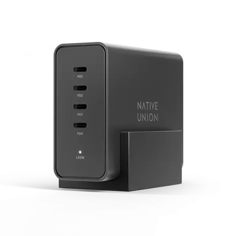 Native Union GaN Charger -140W čierna / Power Delivery / 140W / 4X USB-C