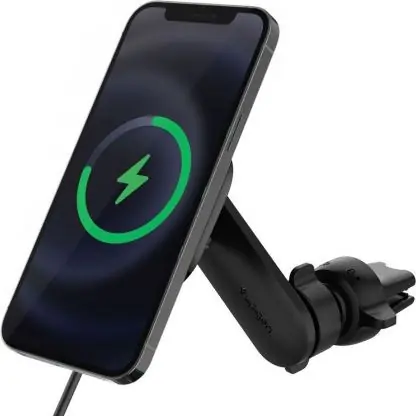 Spigen OneTap Pre Wireless Magnetic Car Charger Air Vent čierna / MagSafe
