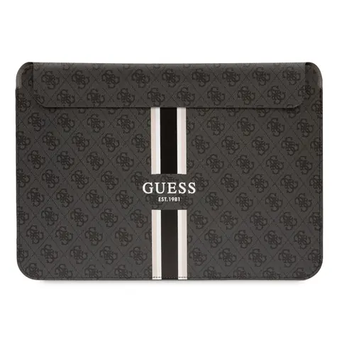 Guess PU 4G Printed Stripes Computer Sleeve 16" čierna