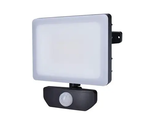 Solight WM-30WS-Q LED reflektor Quick so sensorom čierna / 30W / 2550lm / 4000K / IP44