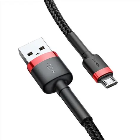 Baseus CAMKLF-B91 Kábel USB-A (M) - Micro-USB (M) 1 m čierno-červená