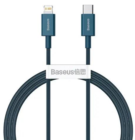 Baseus CATLYS-A03 Kábel USB-C (M) - Lightning (M) 1 m modrá / 20W
