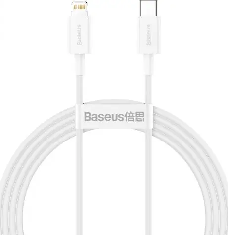 Baseus CATLYS-C02 Kábel USB-C (M) - Lightning (M) 2 m biela / 20W