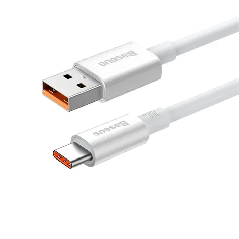 Baseus P10320102214-00 Kábel USB-A (M) - USB-C (M) 0.25 m biela / 100W