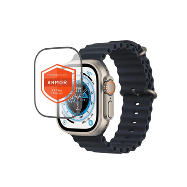 FIXED Armor Prémiové Ochranné tvrdené sklo s aplikátorom pre Apple Watch Ultra 49mm/Ultra 2 49mm čierna