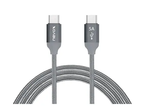 Nevox Kábel USB-C (M) - USB-C (M) 1 m šedá / 100W