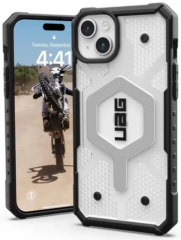 UAG Pathfinder MagSafe ochranný kryt pre Apple iPhone 15 PLUS číra 