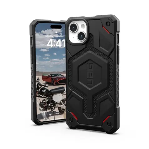 UAG Monarch Pro MagSafe ochranný kryt pre Apple iPhone 15 PLUS (Kevlar Black) čierna 