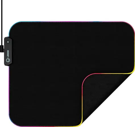 LORGAR Steller 913 (M) čierna / herná podložka pod myš / RGB / 360 x 300 x 3 mm