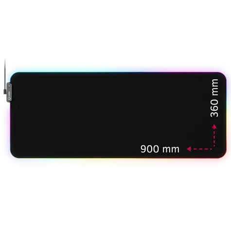 LORGAR Steller 913 (XL) čierna / herná podložka pod myš / RGB / 900 x 360 x 3 mm