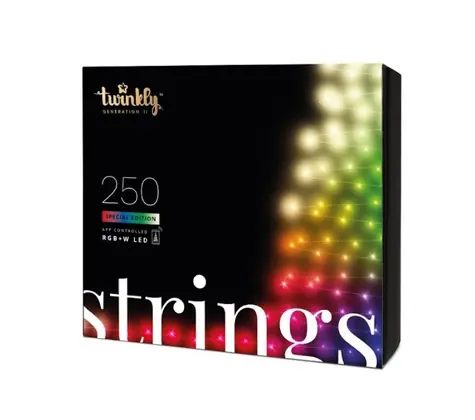 Twinkly Strings RGBW 250 ks 20 m / Inteligentné žiarovky na stromček / RGBW / Wi-Fi / Bluetooth