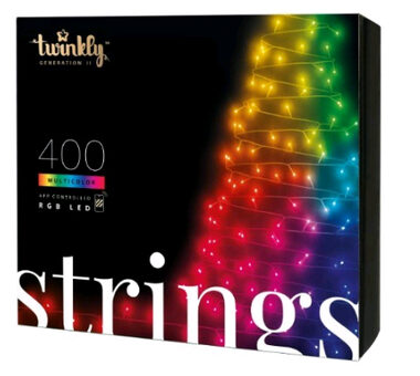 Twinkly Strings 400 ks 32 m / múdre žiarovky na stromček / RGB / Wi-Fi / Bluetooth