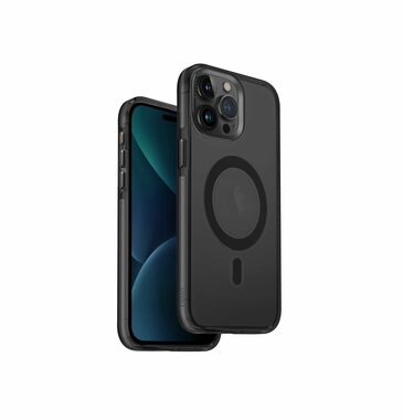 UNIQ Calio MagClick ochranný kryt na Apple iPhone 15 Pro Max Smoked (dymová)