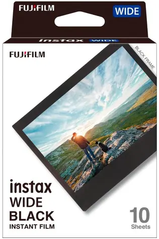 Fujifilm Instax Film wide čierna 10 ks / Instantný film / formát papiera 108 x 86 mm / ISO 800