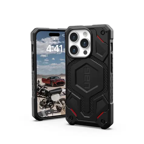 UAG Monarch Pro MagSafe ochranný kryt pre Apple iPhone 15 Pro kevlar čierna 