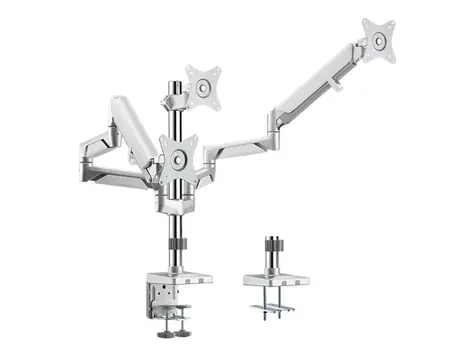 LogiLink BP0090 strieborná / Rameno na 3 monitory / VESA / 17 "až 27" / do 7 kg 