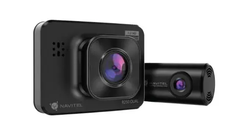 Naviteľ R250 DUAL čierna / Kamera do auta + zadná kamera / FullHD @ 30fps / 2 "/ uhol záberu 140 ° / microSD