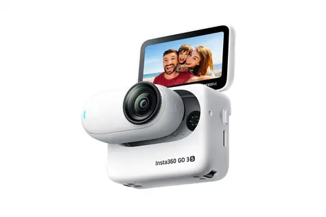 Insta360 GO 3S - 64GB biela / Akčná kamera / 360° / 4K@30FPS / 2.2" Displej / Wi-Fi / BT 5.0 / 310 mAh / AI editor