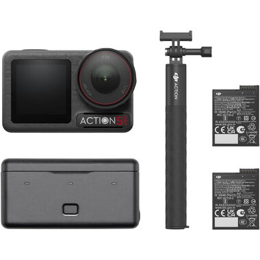 DJI OSMO Action 5 Pre Adventure Combo / Outdoorová kamera / 4K / FOV: 155 ° / microSD / Wi-Fi / BL / príslušenstvo