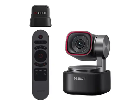 OBSBOT Tiny 3 4K Remote + MIC Combo / webkamera / gimbal / 4K@30fps / FullHD@120fps / USB-C / Mikrofón  
