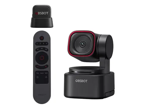 OBSBOT Tiny 3 Lite 4K Remote + MIC Combo / webkamera / gimbal / 4K@30fps / FullHD@120fps / USB-C / Mikrofón  