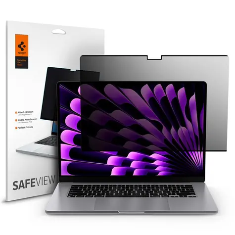 Spigen SafeView Privacy Filter ochranná fólia pre MacBook Air 15" M2 (2023)/M4 (2025) 
