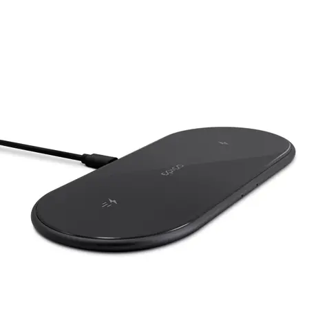 Epico Ultra Slim Dual Bezdrôtová nabíjacia podložka čierna / až 15W / Qi / pre až 2 zariadenia