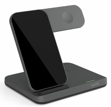 Epico Spello Bezdrôtový nabíjací stojan 3v1 čierna / až 15W / až 3 zariadenia