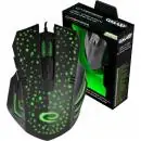 Esperanza EGM212 čierno-zelená / herná optická myš / 2400 DPI / USB / 6 tlačidiel + koliesko / pre pravákov 