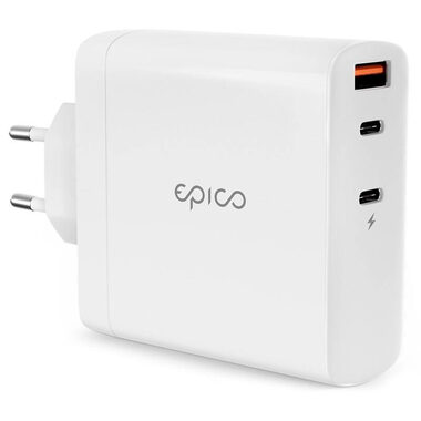 Epico USB-C nabíjačka GaN 140W biela / 2x USB-C / 1x USB-A