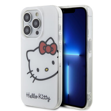 Hello Kitty IML Head Logo Zadný Kryt pre Apple iPhone 13 Pro biela 