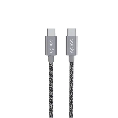 Epico kábel USB-C PD 60W 1.8m šedá / 2x USB-C (M)