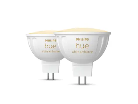 Philips Hue WA LED žiarovka 5.1W sada 2ks / GU5.3 / MR16 / 12V / 400lm / 2200K-6500K / IP20